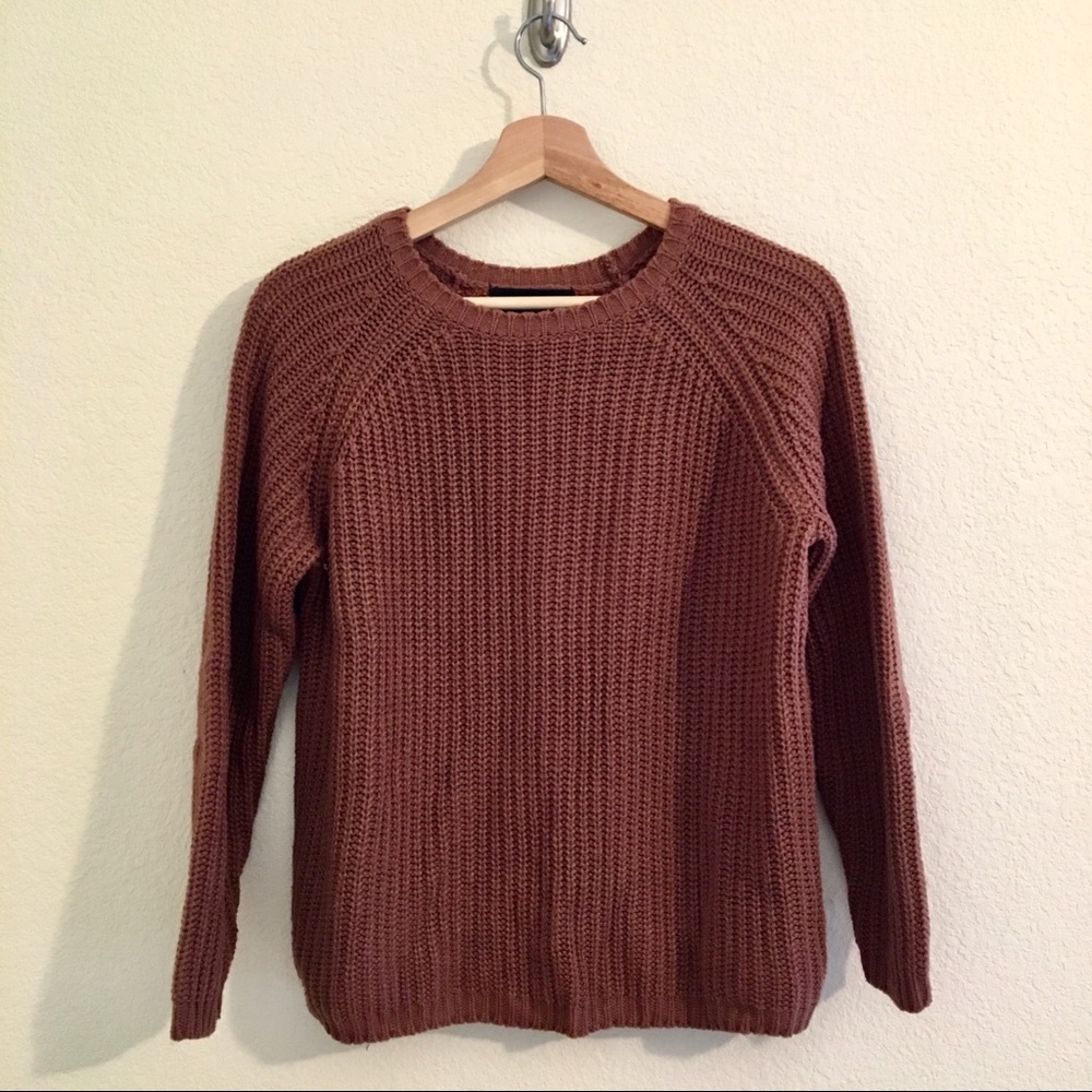Crew neck sweater | rosy taupe